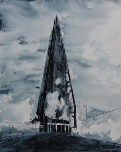 SOLD - ©RoseLong, The Shard, Acrylic painting